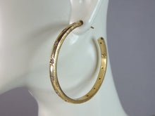 Load image into Gallery viewer, Womens Vintage Estate Sterling Silver Gold Tone Hoop Earrings 14.5g E965