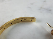 Load image into Gallery viewer, Womens Vintage Estate Sterling Silver Gold Tone Hoop Earrings 14.5g E965