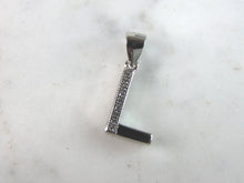 Load image into Gallery viewer, Womens Vintage Estate Sterling Silver CZ Letter "L" Pendant 1.4g E969
