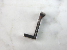 Load image into Gallery viewer, Womens Vintage Estate Sterling Silver CZ Letter "L" Pendant 1.4g E969