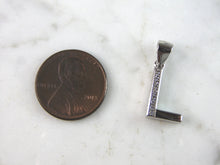 Load image into Gallery viewer, Womens Vintage Estate Sterling Silver CZ Letter "L" Pendant 1.4g E969