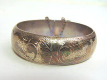 Load image into Gallery viewer, Vintage Estate Sterling Silver Etched Bangle Bracelet 36.0g E3502
