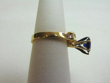 Load image into Gallery viewer, Womens Vintage Estate 14K Gold Sapphire &amp; Diamond Ring, 3.6g E3593