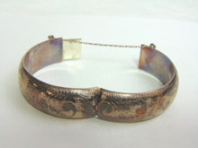 Load image into Gallery viewer, Vintage Estate Sterling Silver Etched Bangle Bracelet 36.0g E3502