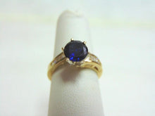 Load image into Gallery viewer, Womens Vintage Estate 14K Gold Sapphire &amp; Diamond Ring, 3.6g E3593