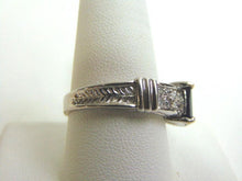 Load image into Gallery viewer, Womens Vintage Estate 14K White Gold Sapphire &amp; Diamond Ring, 8.2g E3595