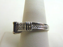 Load image into Gallery viewer, Womens Vintage Estate 14K White Gold Sapphire &amp; Diamond Ring, 8.2g E3595