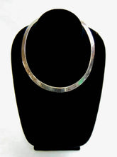 Load image into Gallery viewer, Vintage Estate Sterling Silver .925 Italian Herringbone Choker Necklace 45.8g E3763