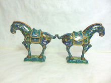 Load image into Gallery viewer, Pr of Vintage Antique Chinese Cloisonne Ming Style Horse Figures