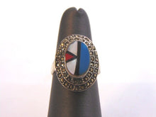 Load image into Gallery viewer, Womens Vintage Estate Sterling Silver Southwestern, Native American Zuni Ring 5.2g E1575