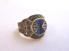 Load image into Gallery viewer, Womens Vintage Estate Sterling Silver Southwestern, Native American Zuni Ring 5.9g E1561