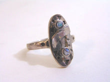 Load image into Gallery viewer, Womens Vintage Estate Sterling Silver Modern Abstract Abalone Ring 5.7g E2095
