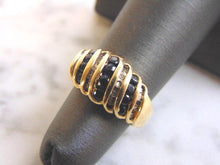 Load image into Gallery viewer, Womens Vintage Estate 14K Yellow Gold Sapphire &amp; Diamond Ring, 4.2g E3835