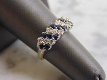 Load image into Gallery viewer, Womens Vintage Estate 18K Gold Diamond Sapphire Ring 3.7g E2546
