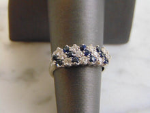 Load image into Gallery viewer, Womens Vintage Estate 18K Gold Diamond Sapphire Ring 3.7g E2546
