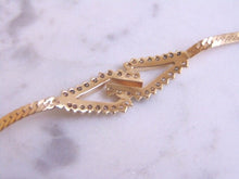 Load image into Gallery viewer, Womens Vintage Estate 14K Yellow Gold Diamond Bracelet 6.4g E2515