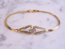 Load image into Gallery viewer, Womens Vintage Estate 14K Yellow Gold Diamond Bracelet 6.4g E2515