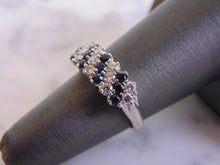 Load image into Gallery viewer, Womens Vintage Estate 18K Gold Diamond Sapphire Ring 3.7g E2546
