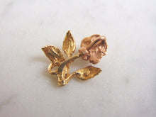 Load image into Gallery viewer, Womens Vintage Estate 10K Yellow &amp; Rose Gold Floral Pendant 1.3g E2564