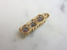 Load image into Gallery viewer, Womens Vintage Estate 10k Gold Mystic Topaz Pendant, 2.2g E2579