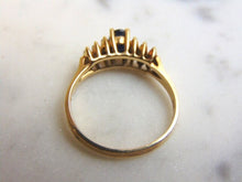 Load image into Gallery viewer, Womens Vintage Estate 14K Gold Sapphire Ring w/ Diamonds 2.5g E3531