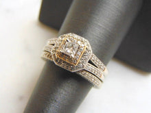 Load image into Gallery viewer, Womens Vintage Estate 14K White Gold Diamond Engagement Ring Set, 8.9g E3539