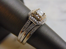 Load image into Gallery viewer, Womens Vintage Estate 14K White Gold Diamond Engagement Ring Set, 8.9g E3539