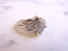 Load image into Gallery viewer, Womens Vintage Estate 14k White Gold Diamond Ring 5.5g  E3336