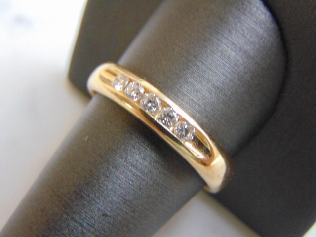 Mens Vintage Estate 14k Yellow Gold Diamond Ring 6.2g  #E2930
