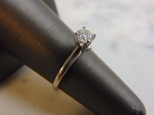 Load image into Gallery viewer, Womens Vintage Estate 14k White Gold Solitaire .50ct Diamond Ring 2.0g  E3524