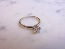 Load image into Gallery viewer, Womens Vintage Estate 14k White Gold Solitaire .50ct Diamond Ring 2.0g  E3524