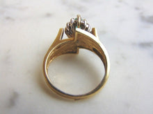 Load image into Gallery viewer, Womens Vintage Estate 14K Yellow Gold Emerald &amp; Diamond Ring 4.7g #E3527