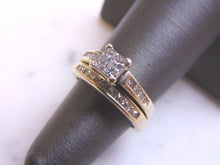 Load image into Gallery viewer, Womens Vintage Estate 14K White Gold Diamond Engagement Ring Set, 6.3g E3537