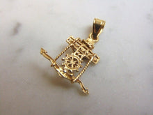 Load image into Gallery viewer, Vintage Estate 14K Yellow Gold Religious Jesus on Cross &amp; Anchor Pendant 1.4g E3584