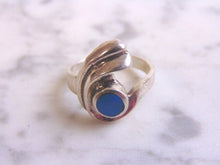 Load image into Gallery viewer, Womens Vintage Estate Sterling Silver Modernist Turquoise Ring 5.8g E4135