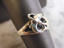 Load image into Gallery viewer, Womens Vintage Estate Sterling Silver Dolphin Ring 2.7g E4141