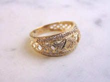 Load image into Gallery viewer, Womens Vintage Estate 14K Yellow Gold Diamond Ring 3.0g E2504