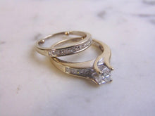Load image into Gallery viewer, Womens Vintage Estate 14K White Gold Diamond Ring, 4.7g E2534