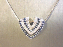 Load image into Gallery viewer, Womens Sterling Silver Necklace W/ CZ Stones 10.8g #E3950