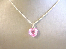 Load image into Gallery viewer, Vintage Estate Sterling Silver Necklace w/ Rose Quartz ? Pendant 9.9g #E3991