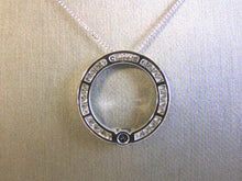 Load image into Gallery viewer, Vintage Estate Sterling Silver Necklace w/ CZ Stone Pendant 4.4g #E4255