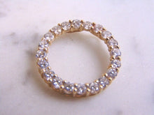 Load image into Gallery viewer, Womens Vintage Estate 10K Gold CZ Eternity Pendant 3.0g #E2539