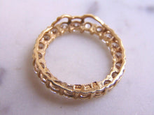 Load image into Gallery viewer, Womens Vintage Estate 10K Gold CZ Eternity Pendant 3.0g #E2539