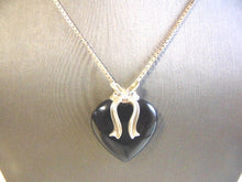 Load image into Gallery viewer, Womens Vintage Estate Sterling Silver Necklace w/ Onyx ? 26.1g E3954