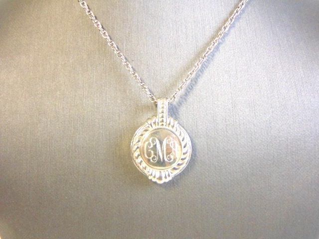 Vintage Estate Sterling Silver Necklace W/ Identity Pendant 17.4g E3968