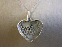 Load image into Gallery viewer, Womens Vintage Estate Sterling Silver Heart Necklace w/ Amethyst 7.5g E4213
