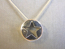 Load image into Gallery viewer, Womens Vintage Estate Star CZ Stone Pendant W/ Necklace 4.2g E4436