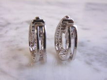 Load image into Gallery viewer, Womens Vintage Estate Sterling Silver Earrings w/ CZ Stones 6.7g #E4445