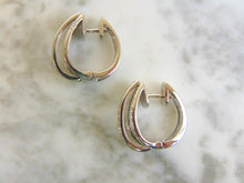 Load image into Gallery viewer, Womens Vintage Estate Sterling Silver Earrings w/ CZ Stones 6.7g #E4445