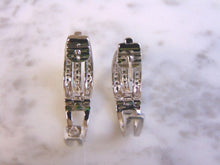 Load image into Gallery viewer, Womens Vintage Estate Sterling Silver Earrings w/ CZ Stones 6.7g #E4445
